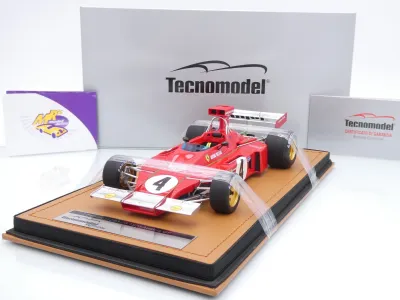 Tecnomodel TM18-411A # Ferrari 312B3-73 F1 #4 Austrian GP 1973 " Arturo Merzario " 1:18