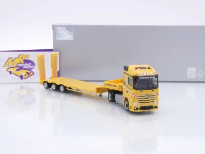 Preview: Herpa 937740 # Mercedes Actros Semitieflade-Sattelzug " Leonhard Weiss " 1:87