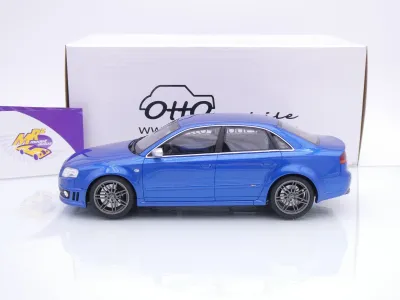 Preview: Ottomobile OT1215 # Audi RS4 B7 Limousine Baujahr 2007 " blaumetallic " 1:18