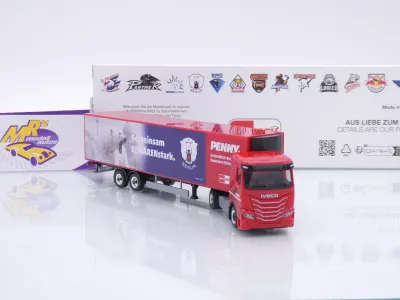 Preview: Herpa 962018 # Iveco S-Way Kühlkoffer-SZ " Penny DEL / Eisbären Berlin " 1:87