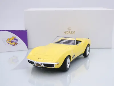 Norev 189039 # Chevrolet Corvette C3 Cabriolet Baujahr 1969 " Daytonagelb " 1:18
