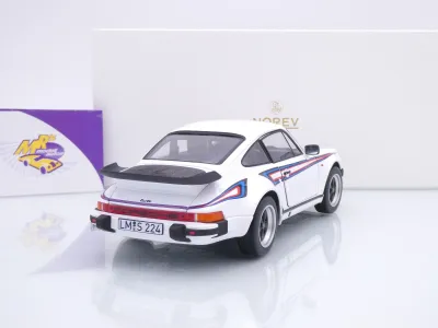 Preview: Norev 187668 # Porsche 911 930 Turbo 3.3 Baujahr 1980 " weiß-blau-rot " 1:18