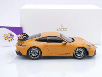 Preview: Norev 187387 # Porsche 911 (992) GT3 Sportwagen Baujahr 2021 " Bahamagelb " 1:18
