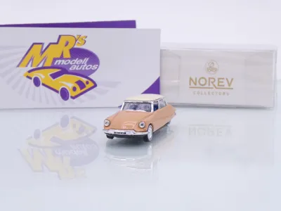 Norev 157090 # Citroen DS 19 Baujahr 1959 " hellbraun-weiß Ecaille Blonde " 1:87