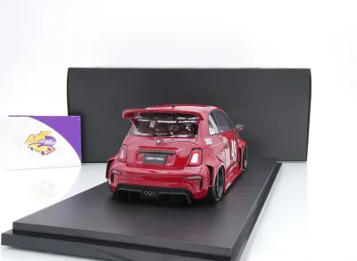 Preview: Top Speed TS0613 # Fiat Abarth 595 LB-Works X Abas Works 2024 " dunkelrot " 1:18