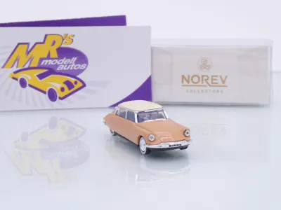 Preview: Norev 157090 # Citroen DS 19 Baujahr 1959 " hellbraun-weiß Ecaille Blonde " 1:87