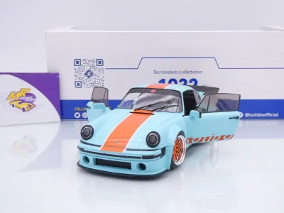 Solido S1810504 # Porsche 911 KS-R Khyzyl Saleem 2025 " GULF  blau-orange " 1:18