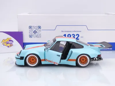 Solido S1810504 # Porsche 911 KS-R Khyzyl Saleem 2025 " GULF  blau-orange " 1:18