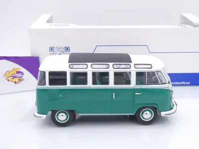 Preview: Solido S1813403 # Volkswagen VW T1 Samba Bus Baujahr 1962 " weiß-grün " 1:18