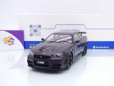 Solido S1804311 # Nissan Skyline (R34) GT-R Z-Tune Baujahr 1999 " lilamet " 1:18