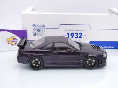 Preview: Solido S1804311 # Nissan Skyline (R34) GT-R Z-Tune Baujahr 1999 " lilamet " 1:18
