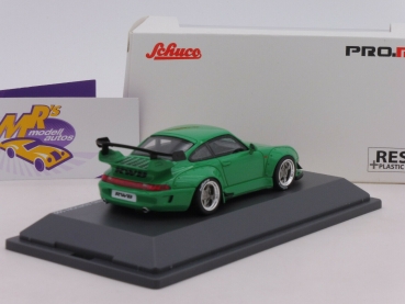 Schuco PRO.R43 09117 # Porsche 911 Rauh-Welt RWB (993) Baujahr 1990 in " grün " 1:43