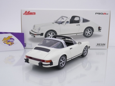 Preview: Schuco 00257 # Porsche 911 Targa Baujahr 1977 in " cremeweiß " 1:18