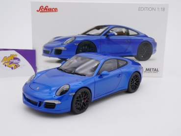 Schuco 00397 # Porsche 911 (991) Carrera GTS Coupe Baujahr 2014 " blaumetallic " 1:18