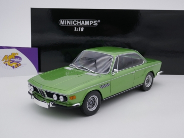 Minichamps 155028034 # BMW 3.0 CSL Coupe Baujahr 1971 " grünmetallic " 1:18