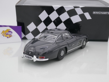 Preview: Minichamps 110037219 # Mercedes-Benz 300 SL Flügeltürer Baujahr 1955 " dunkelgrau " 1:18