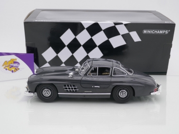 Preview: Minichamps 110037219 # Mercedes-Benz 300 SL Flügeltürer Baujahr 1955 " dunkelgrau " 1:18