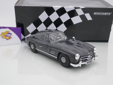 Preview: Minichamps 110037219 # Mercedes-Benz 300 SL Flügeltürer Baujahr 1955 " dunkelgrau " 1:18