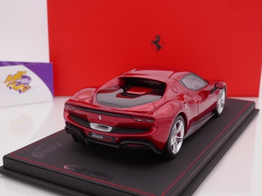 Preview: BBR P18210B # Ferrari 296 GTB Baujahr 2022 " rosso imola " 1:18 Li. Ed. 200 pcs.