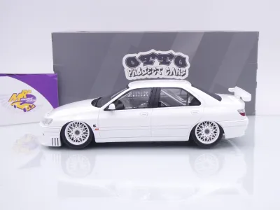 Preview: Ottomobile OT1284 # Peugeot 406 Baujahr 2024 weiß " Khyzyl Saleem " 1:18