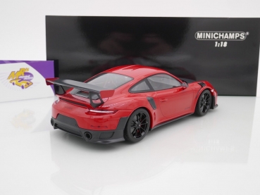 Preview: Minichamps 155068307 # Porsche 911 GT2 RS (991.2) Baujahr 2018 " indischrot-carbon " 1:18
