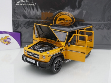 Preview: Almost Real 820602 # Mercedes-AMG G63 W463 Baujahr 2020 " sunbeam yellow " 1:18