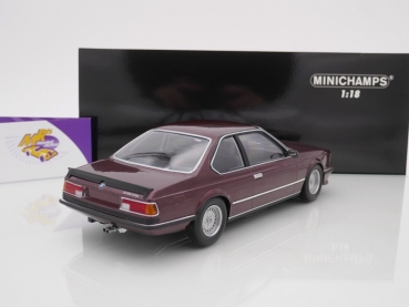 Preview: Minichamps 155028105 # BMW 635 CSI Coupe Baujahr 1982 " dunkelrotmetallic " 1:18