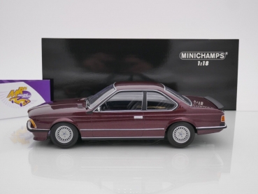 Preview: Minichamps 155028105 # BMW 635 CSI Coupe Baujahr 1982 " dunkelrotmetallic " 1:18