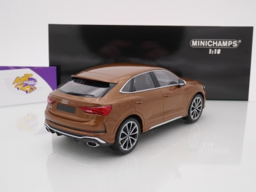 Preview: Minichamps 155018104 # Audi RS Q3 Sportback Baujahr 2019 " braunmetallic " 1:18