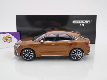 Preview: Minichamps 155018104 # Audi RS Q3 Sportback Baujahr 2019 " braunmetallic " 1:18