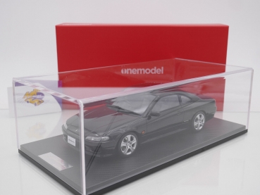 Preview: Onemodel 28 # Nissan Silvia S15 Spec-S Coupe Baujahr 2000 " Black " 1:18