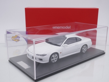 Preview: Onemodel 29 # Nissan Silvia S15 Spec-S Coupe Baujahr 2000 " White " 1:18
