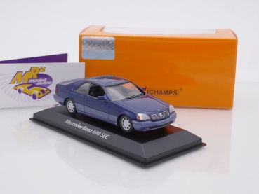 Maxichamps 940032600 # Mercedes-Benz 600 SEC (C140) Baujahr 1992 " dunkelblaumetallic " 1:43