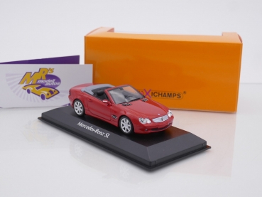 Maxichamps 940031031 # Mercedes-Benz SL Cabriolet Baujahr 2001 " rot " 1:43