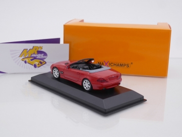 Preview: Maxichamps 940031031 # Mercedes-Benz SL Cabriolet Baujahr 2001 " rot " 1:43