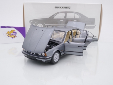 Preview: Minichamps 100024008 # BMW 535i (E34) Limousine Baujahr 1988 " graumetallic " 1:18