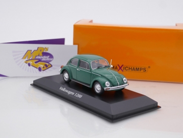 Maxichamps 940057100 # Volkswagen VW Käfer 1200 Baujahr 1983 " dunkelgrün " 1:43
