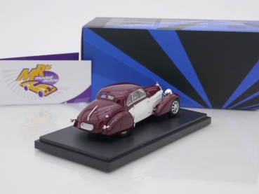 Preview: Autocult Avenue 60090 # Bugatti Type 43 Coupe Uhlik Baujahr 1927 " dunkelrot-weiß " 1:43