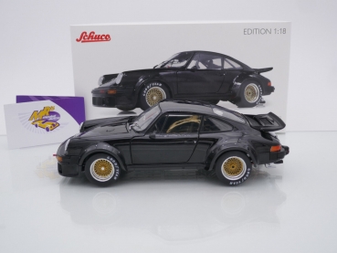 Preview: Schuco 00343 # Porsche 934 RSR Sportwagen Baujahr 1976 " schwarz " 1:18