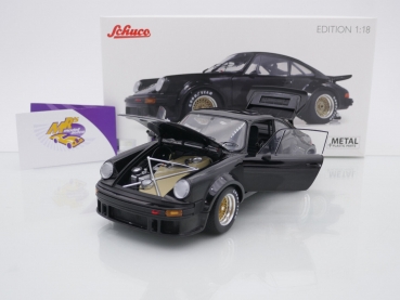 Preview: Schuco 00343 # Porsche 934 RSR Sportwagen Baujahr 1976 " schwarz " 1:18
