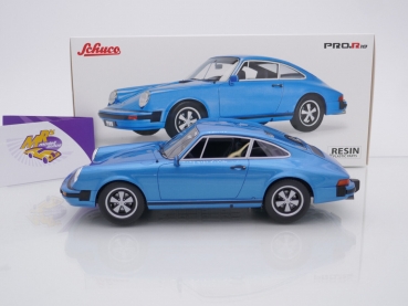 Preview: Schuco Pro.R18 00297 # Porsche 911 Coupe Baujahr 1974 " hellblaumetallic " 1:18