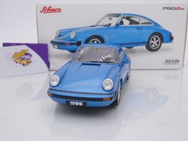 Preview: Schuco Pro.R18 00297 # Porsche 911 Coupe Baujahr 1974 " hellblaumetallic " 1:18