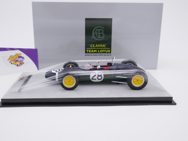 Preview: Tecnomodel TM18-182C # Lotus 21 F1 Nr. 28 Italian GP 1961 " Stirling Moss " 1:18