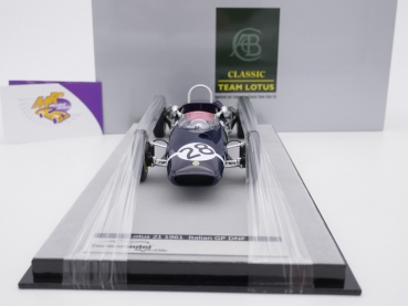 Preview: Tecnomodel TM18-182C # Lotus 21 F1 Nr. 28 Italian GP 1961 " Stirling Moss " 1:18
