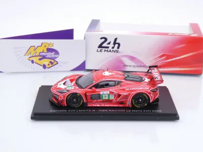 Preview: Spark S9290 # Chevrolet Corvette Z06 GT3 #13 24h Le Mans 2025 " AWA  Bell " 1:43