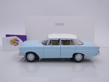 Preview: Norev 183920 # Mercedes-Benz 220 S Limousine Baujahr 1965 " babyblau " 1:18