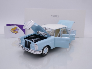 Preview: Norev 183920 # Mercedes-Benz 220 S Limousine Baujahr 1965 " babyblau " 1:18