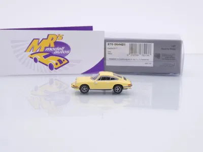 Preview: Minichamps 870064421 # Porsche 911 T Coupe Baujahr 1972 " hellgelb " 1:87