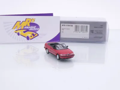 Preview: Minichamps 870170132 # Saab 900 Cabriolet Baujahr 1995 " dunkelrot " 1:87