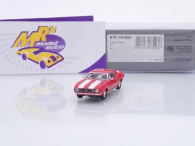 Minichamps 870144024 # Chevrolet Camaro Coupe Baujahr 1967 " rot-weiß " 1:87
